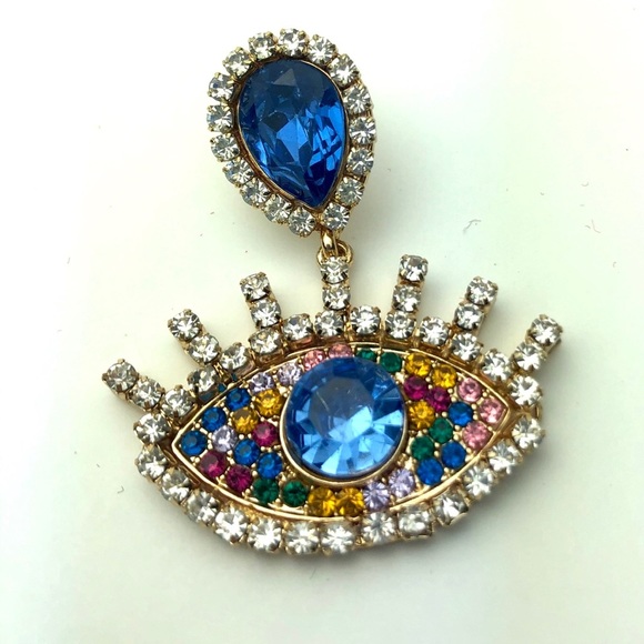 Evil Eye Earrings - Picture 3 of 3